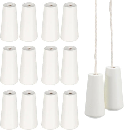 12 Pomos Madera Tiradores Colgar Borlas Decoración Hogar