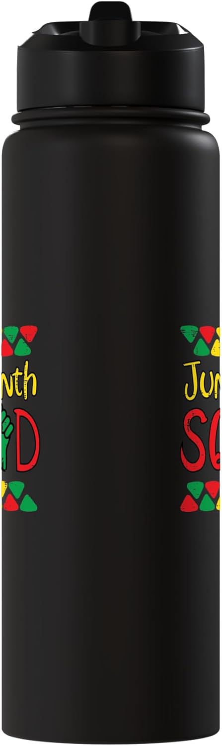 Botella de agua acero inoxidable Juneteenth Familia Afroamericana