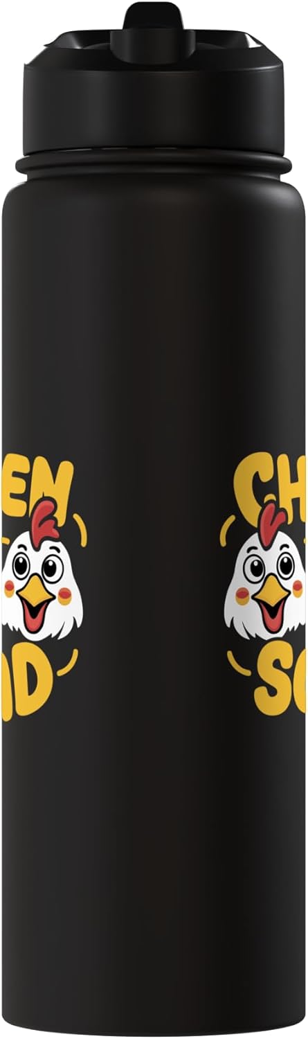 Bottella de agua acero inoxidable aislada para amantes de gallinas