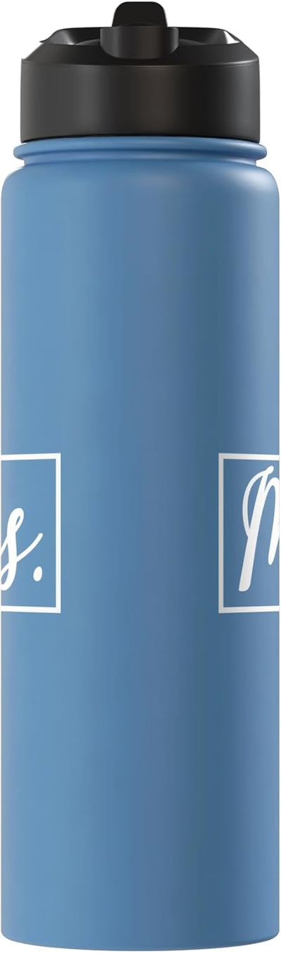 Botella agua acero inox aislada para bodas