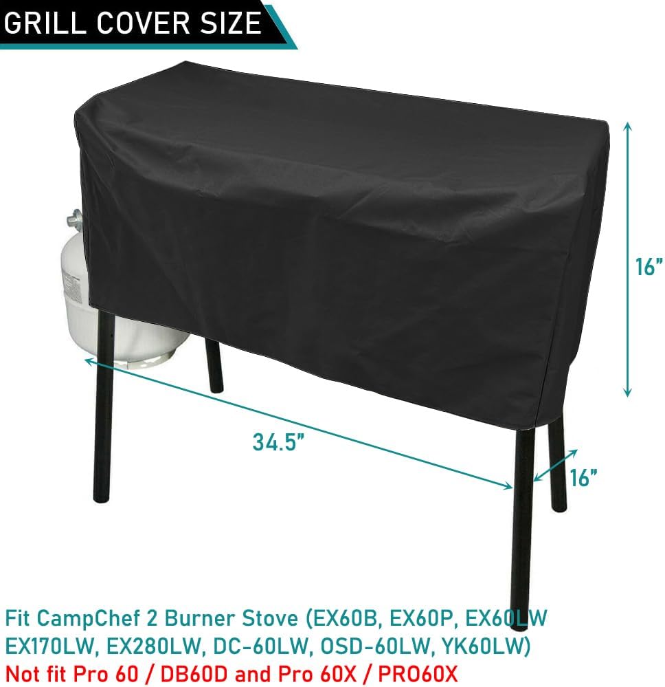 Cubierta estufa patio Camp Chef 2 quemadores 34.5pulg UV resistente