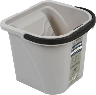 Cubo pintura 64oz magnético plástico gris con rejilla