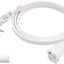 Cable extensión electrodomésticos 6ft alta resistencia blanco