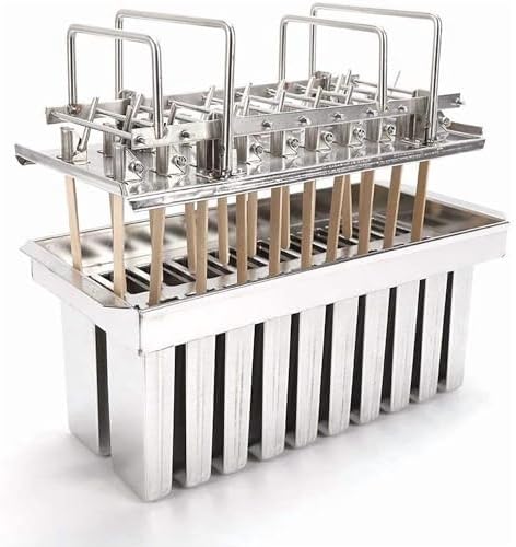 Set 20 Moldes Acero Inox con Estante Bambú