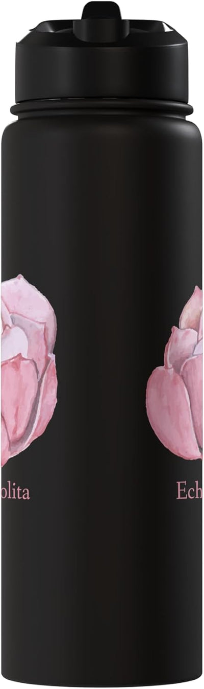 Botella de agua aislada Echeveria Lolita acero inoxidable