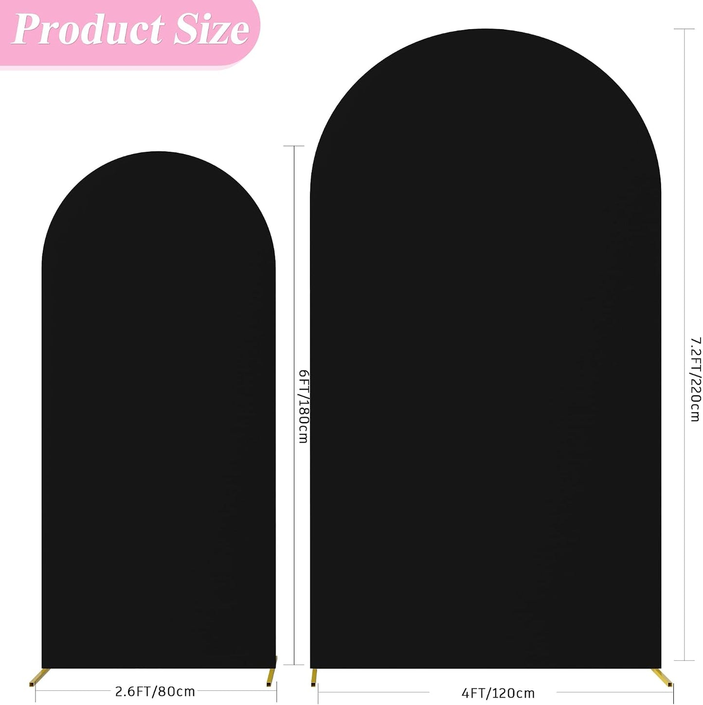 Fundas arco boda elastano juego 2 cubiertas chiara 7.2x6pies