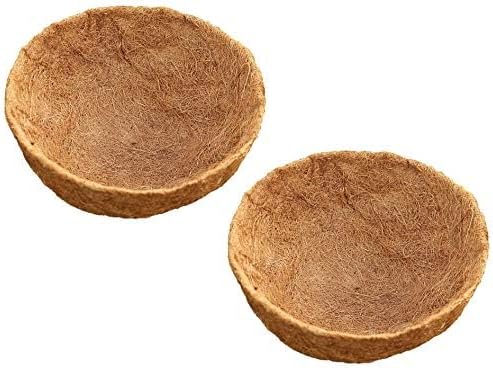2 Forros Redondos Coco 8x4.7pulg Preformados para Cestas Colgantes