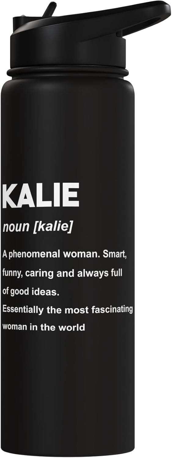Botella de agua acero inoxidable Kalie Name aislada