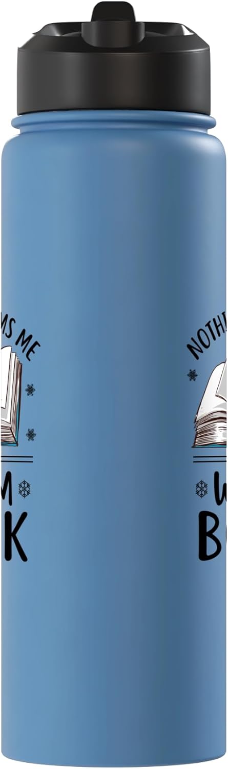 Bottella de agua acero inoxidable aislada para lectura invernal