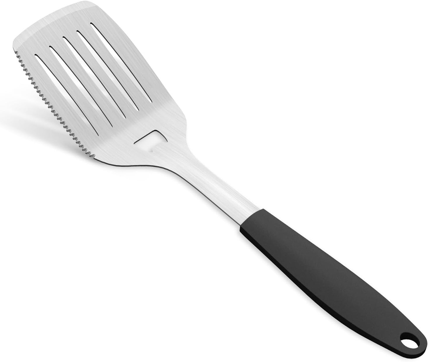 Espátula parrilla acero inox mango silicona resistente