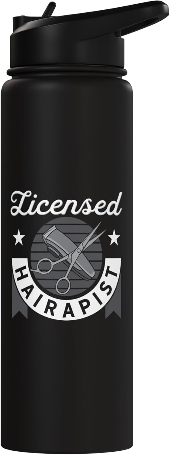 Botella de agua aislada acero inoxidable para barbería