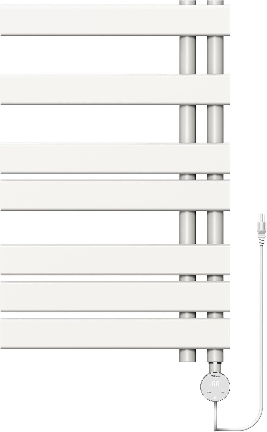 Calentador toallas eléctrico panel táctil 31.5" blanco