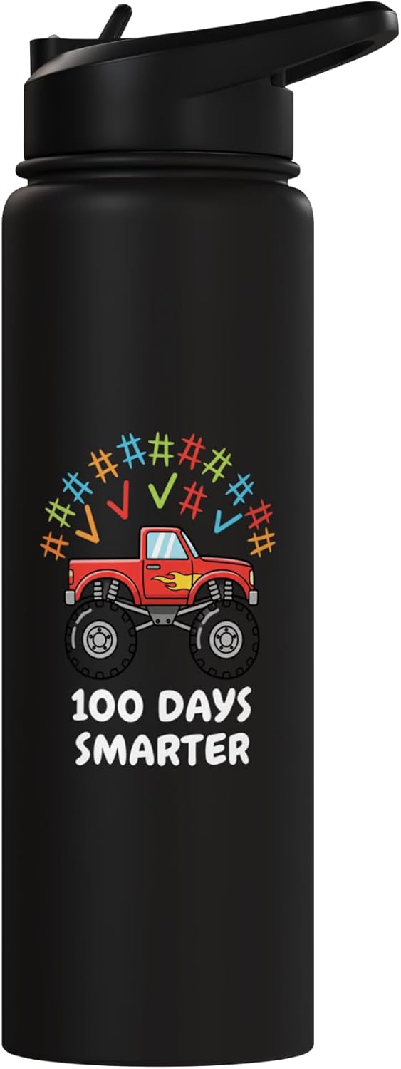 Botella de agua acero inoxidable para escuela niños 100 días