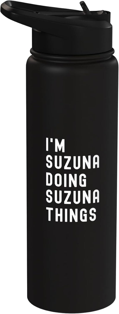 Botella agua acero inox aislada Suzuna