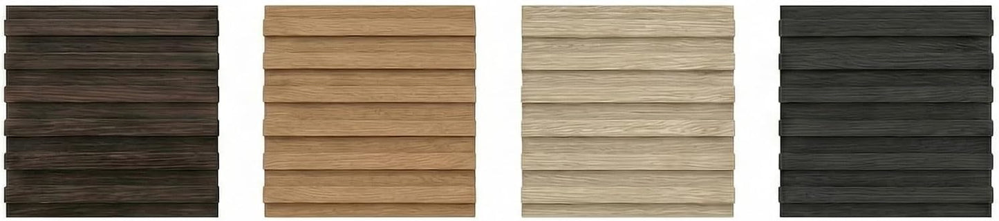 Paneles madera listones para interior 4 pzas 5.9x6pulg