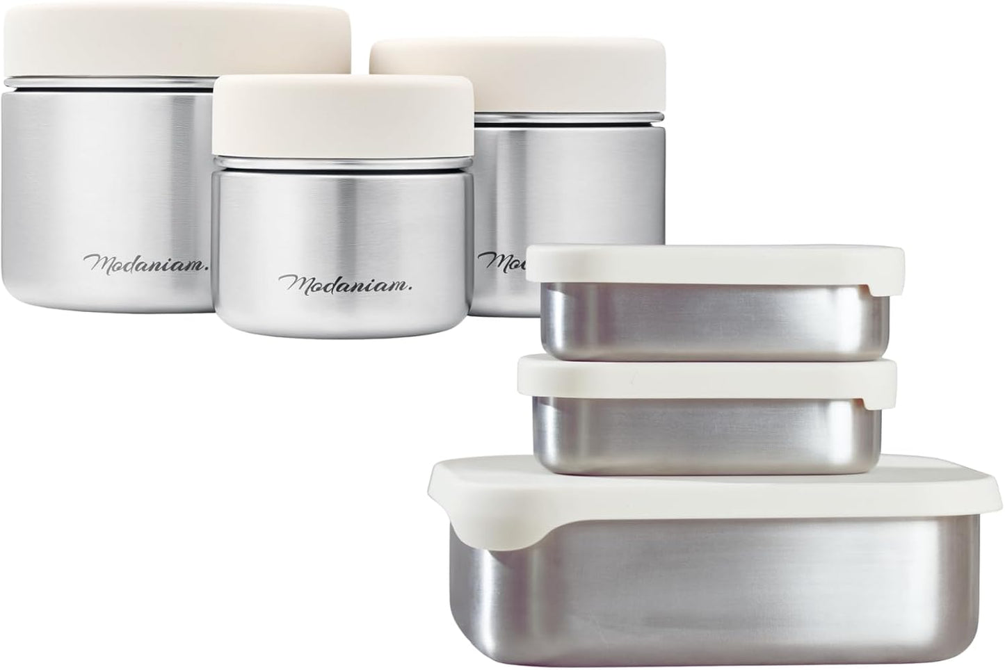 Pack Recipientes Acero Inox Almuerzo 27oz 24oz 16oz 8oz
