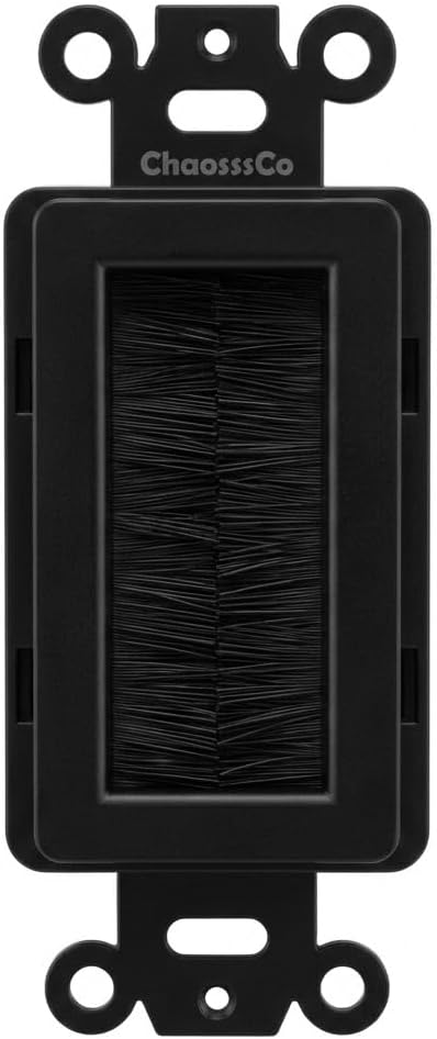 Cepillo decorativo para paso con inserto pared set 5 negro