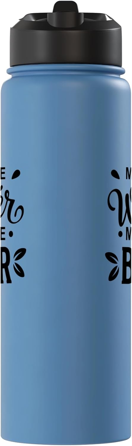 Botella de agua acero inoxidable para amantes del cerveza