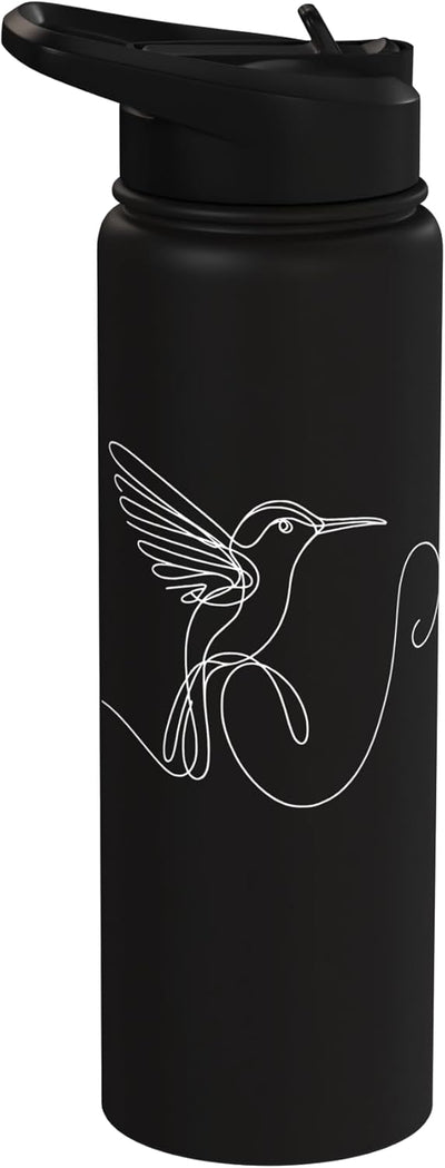 Botella de agua acero inoxidable aislada para observador de aves