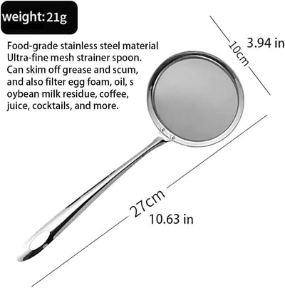 Cuchara espumadora acero inox con filtro malla fina