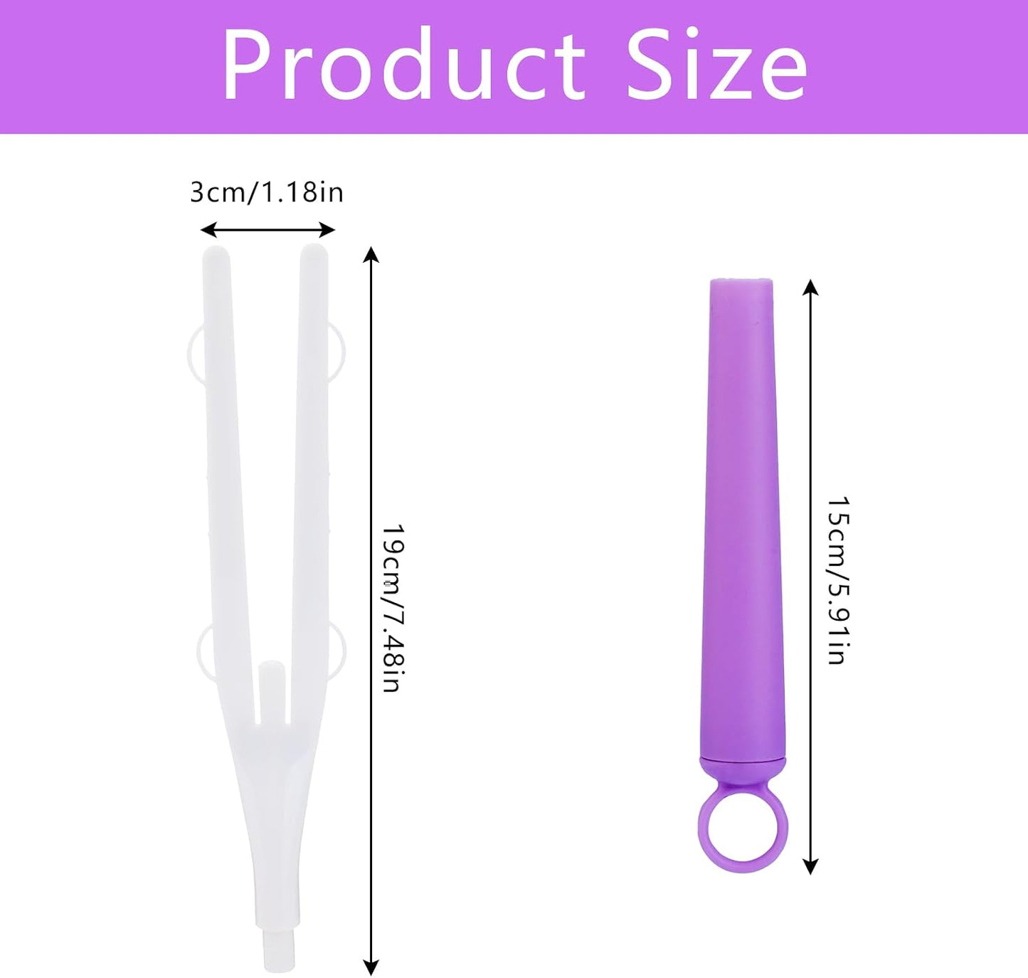 3 Pzas Mango Plumero Repuesto Plástico Extendible Morado