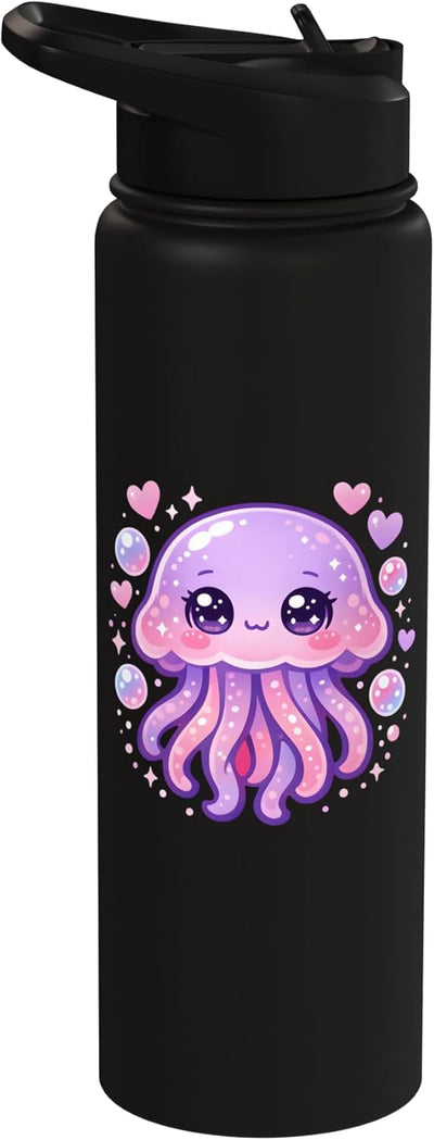 Bottella de agua acero inoxidable kawaii con forma de medusa