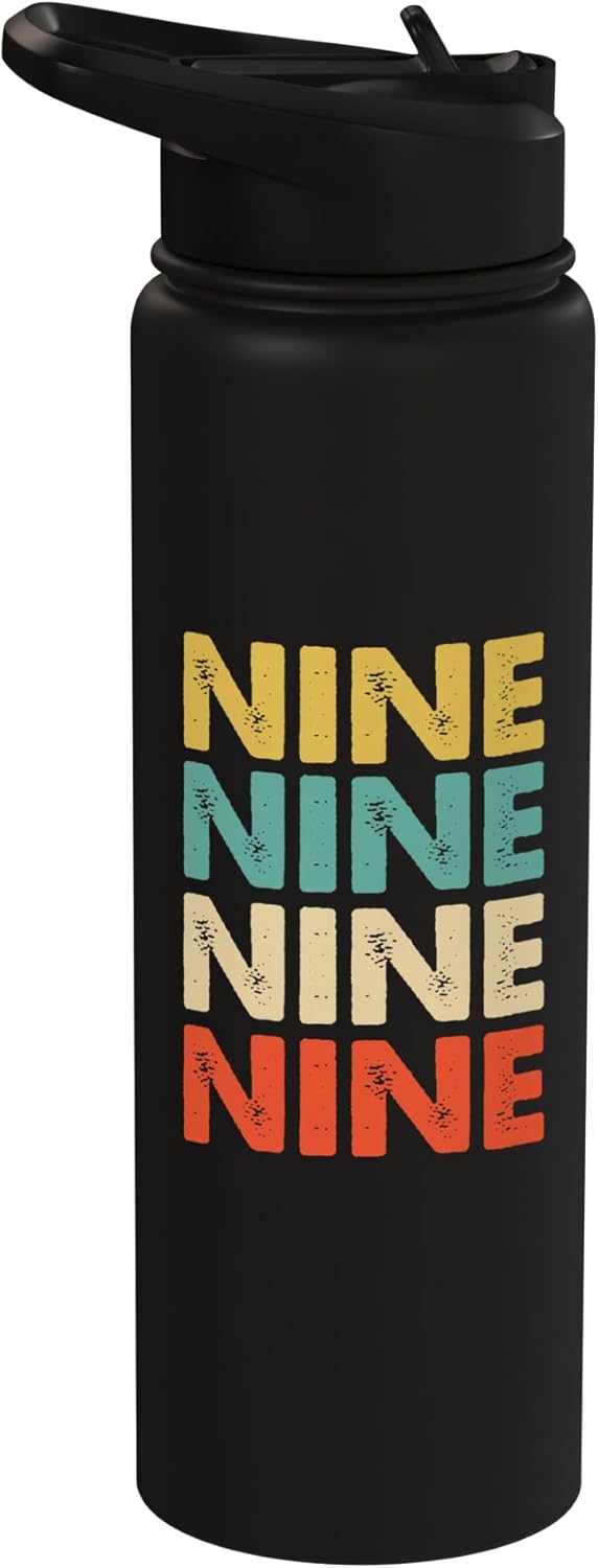 Botella de agua acero inoxidable aislada Nine