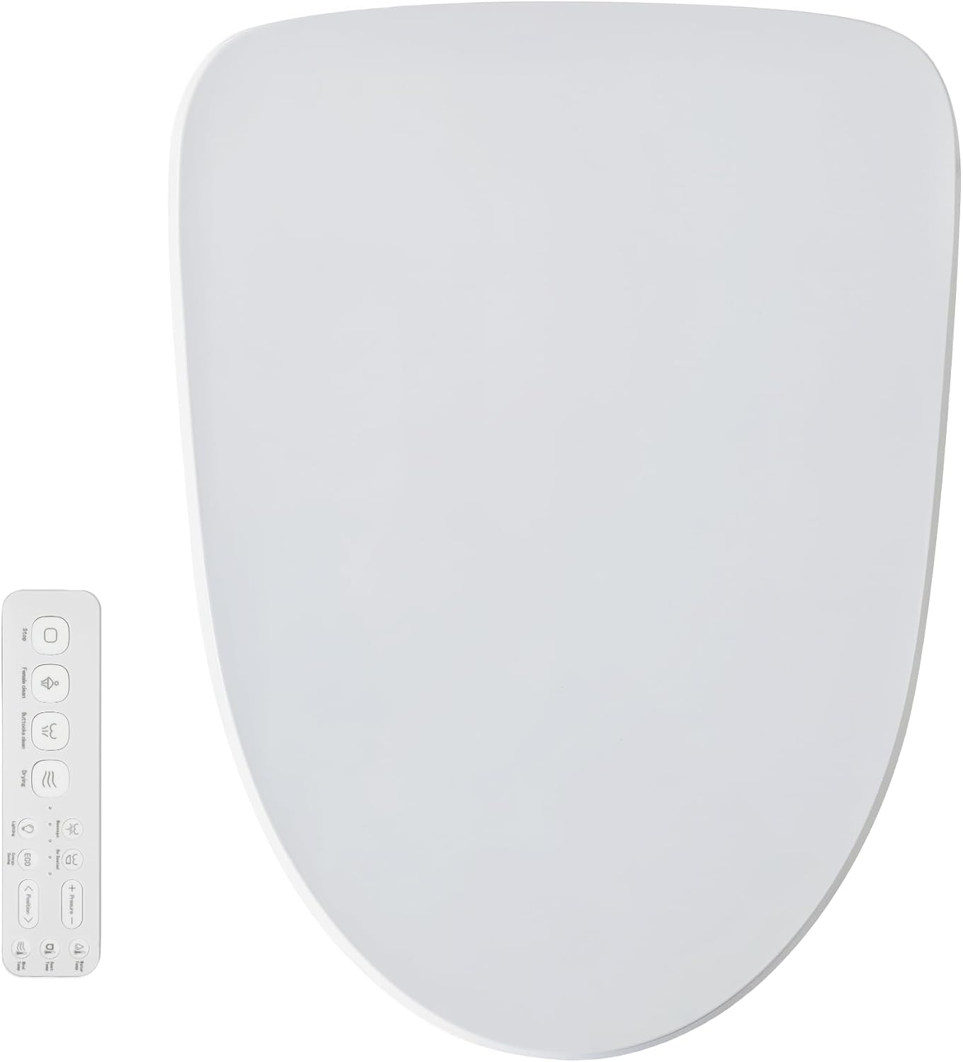 Asiento inodoro electrónico blanco con calefacción y lavado