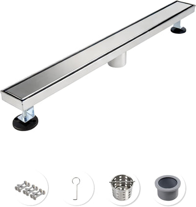 Drenaje ducha níquel cepillado 36pulg acero inox