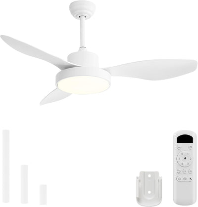 Ventilador techo 48pulg luces 3 CCT 6 vel motor CC silencioso