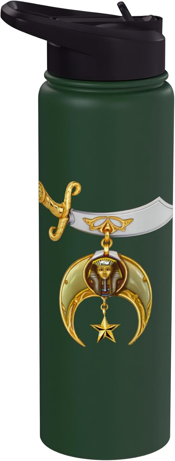Botella de agua acero inoxidable aislada Shriners Noble PHA