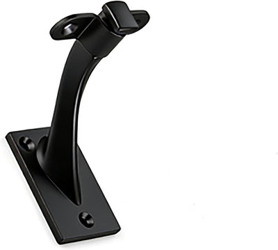 4 Soportes Escalera Pasamanos 3pulg Negro Mate Aleación Zinc
