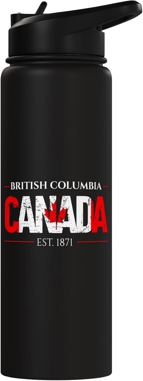 Botella agua acero inox aislada Canadá