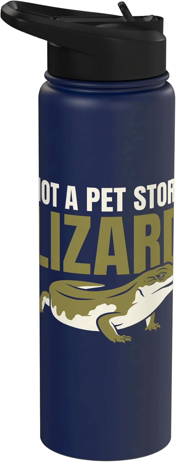 Botella de agua aislada acero inoxidable para lagarto de lengua azul