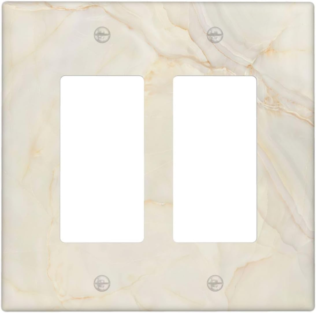Placa pared interruptor luz doble 4.6x4.5pulg