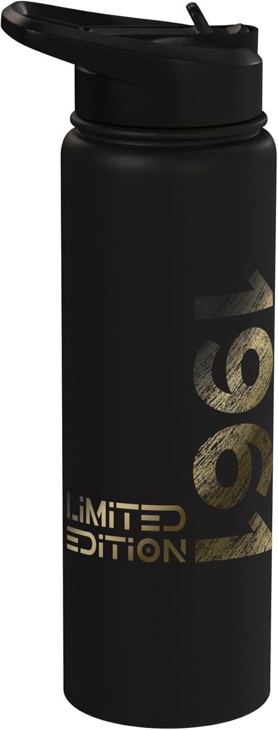 Botella agua acero inox aislada 65 aniversario