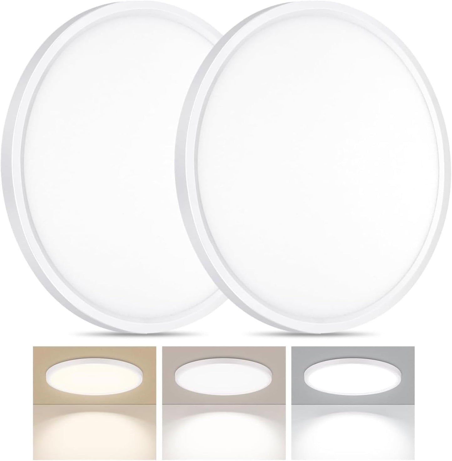 2 Luces LED Techo Empotradas 7pulg 15W 3000-6500K