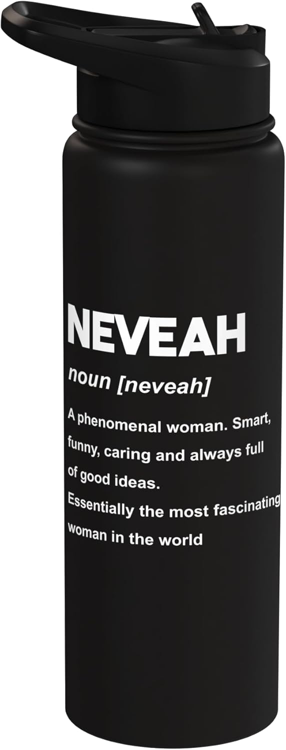 Botella de agua acero inoxidable Neveah Name aislada