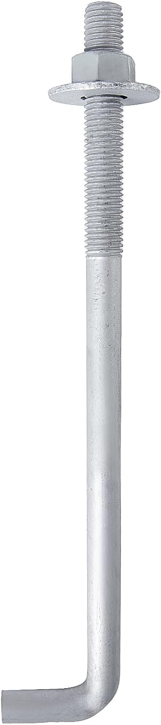 10 Pzas Anclajes concreto 6x30cm L forma galvanizado