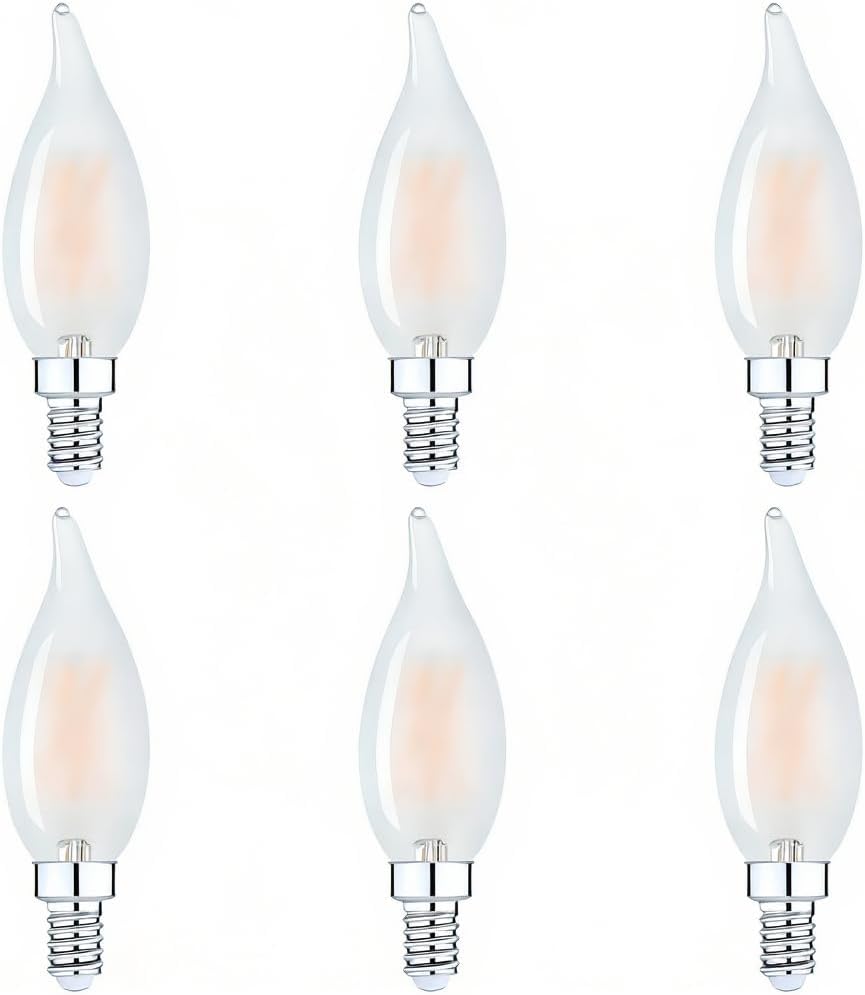 Bombilla LED E12 regulable 2200K cálida C32 CA10 60W