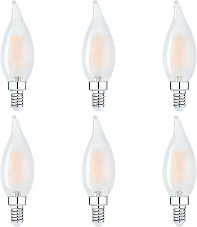 Bombilla LED E12 regulable 2200K cálida C32 CA10 60W