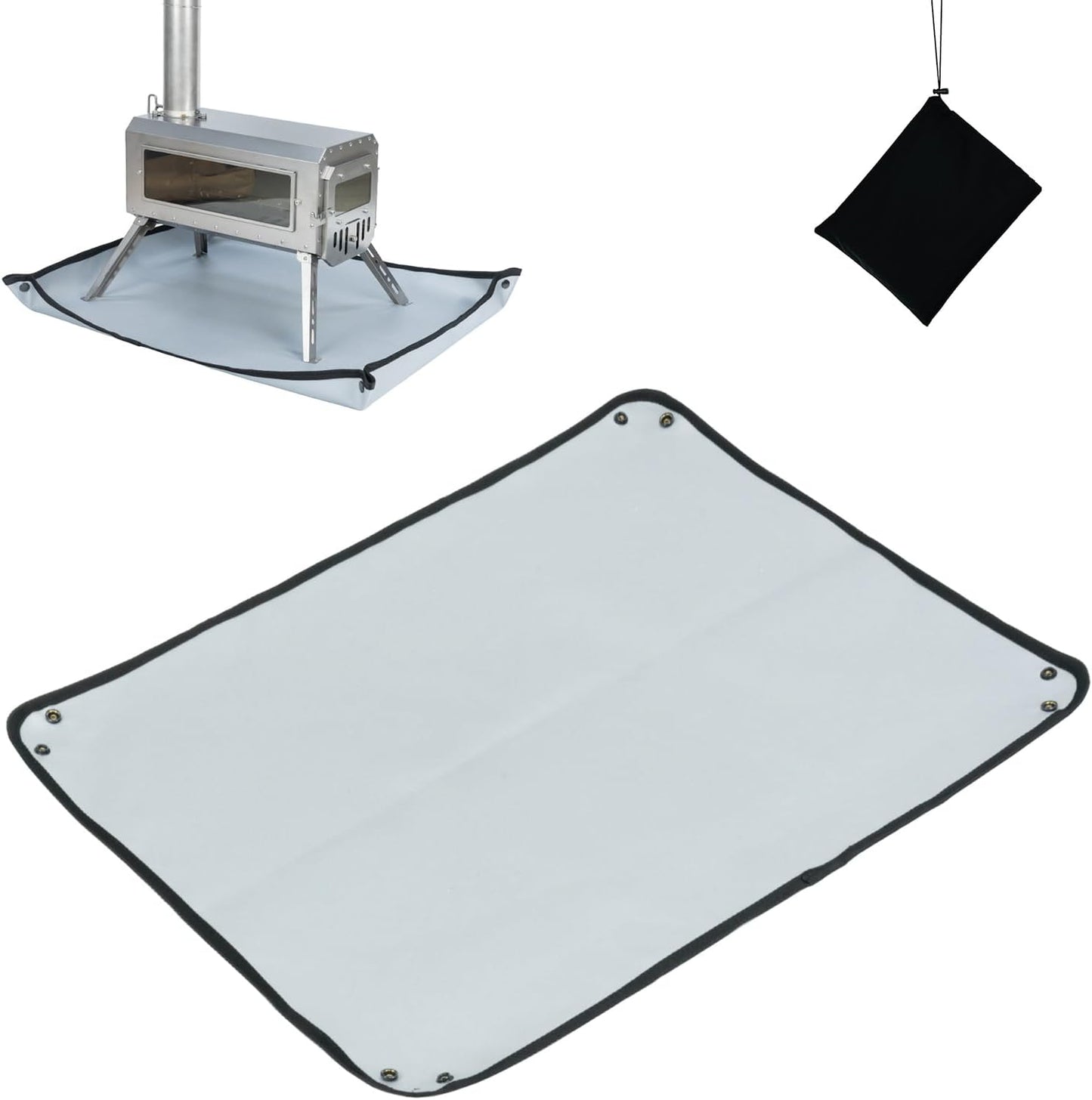 Alfombrilla fogata exterior 23x29pulg resistente calor