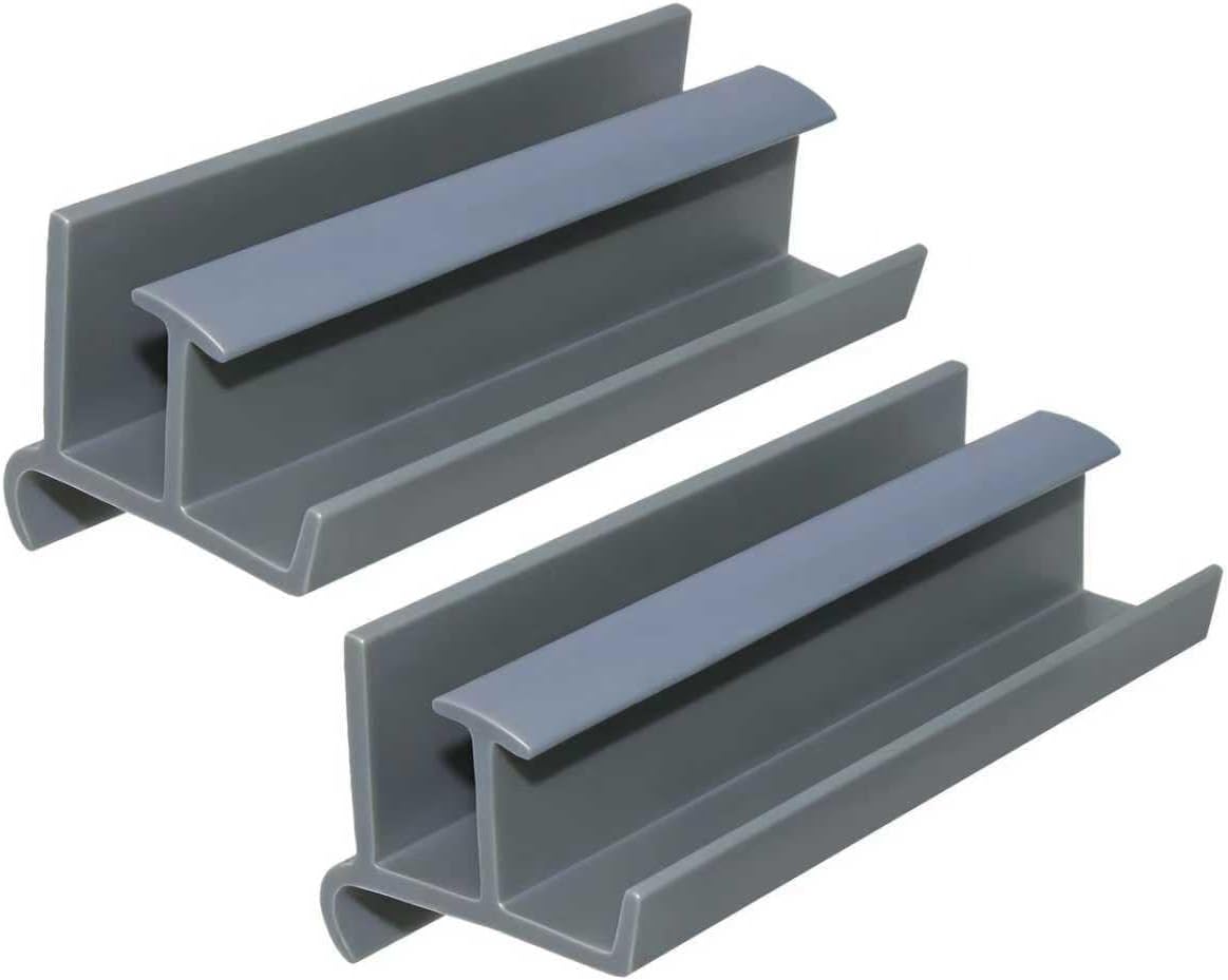 Guía puerta corrediza ducha vidrio 3x1-3/8 pulg gris