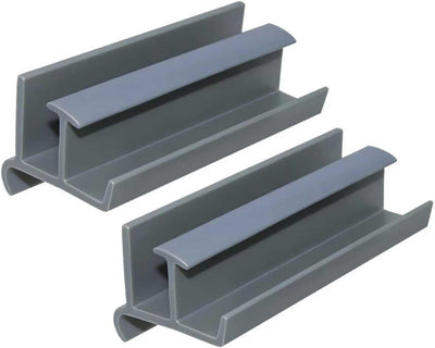 Guía puerta corrediza ducha vidrio 3x1-3/8 pulg gris