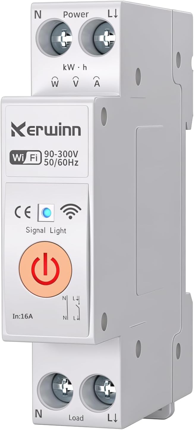 Disyuntor WiFi 1PN monitoreo energía 24h control APP
