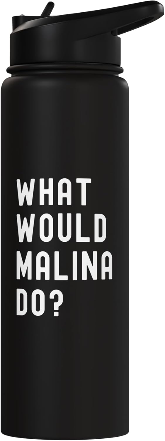 Bottella de agua acero inoxidable aislada What Would Malina Do
