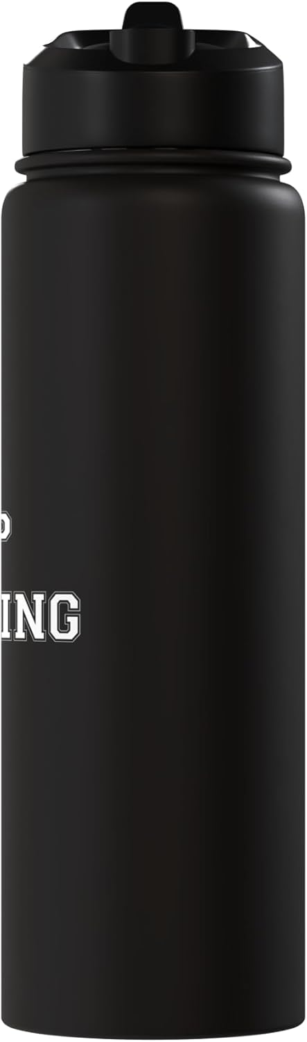 Botella de agua acero inoxidable aislada Keep Marching