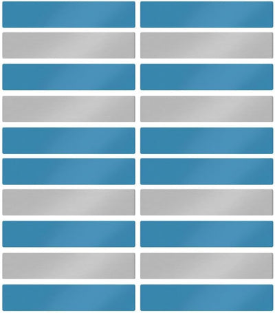 20 placas metal adhesivas para imanes 3.54x0.71pulg