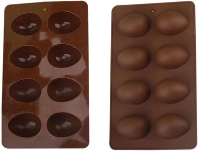 Moldes de silicona con forma de huevo de Pascua 8 cavidades para decorar pasteles de chocolate