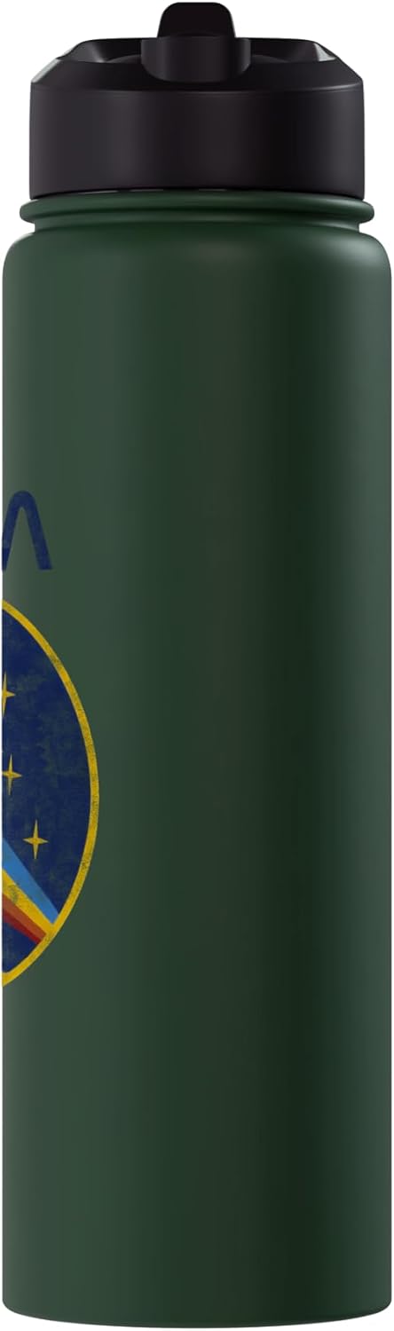 Botella agua acero inox aislada vintage estrellas arcoíris